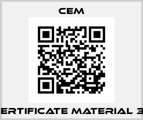 Certificate Material 3.1 Cem