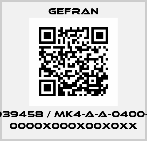 F039458 / MK4-A-A-0400-W 0000X000X00X0XX Gefran