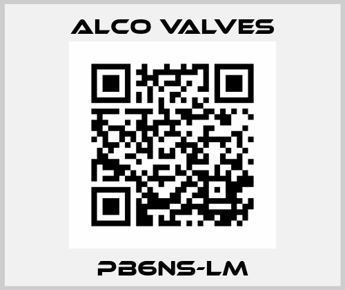 PB6NS-LM Alco Valves