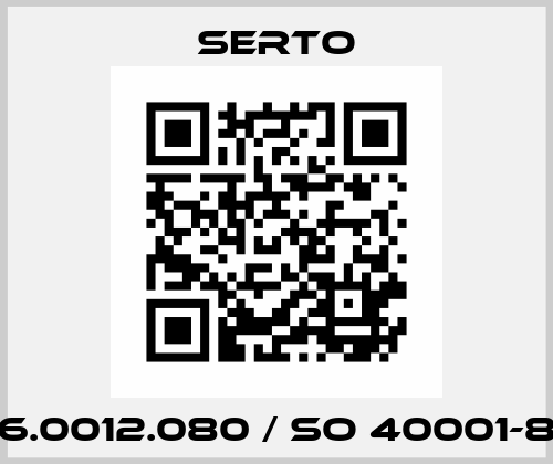 016.0012.080 / SO 40001-8 D Serto