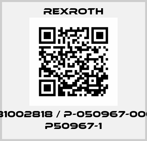 R431002818 / P-050967-00001, P50967-1 Rexroth