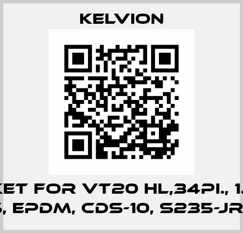 Gasket for VT20 HL,34PI., 1.4401, 0.5, EPDM, CDS-10, S235-JRG2 Kelvion