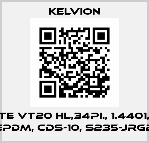 plate VT20 HL,34PI., 1.4401, 0.5, EPDM, CDS-10, S235-JRG2 Kelvion