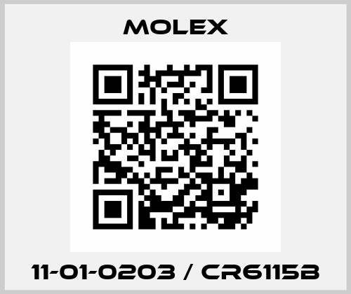11-01-0203 / CR6115B Molex