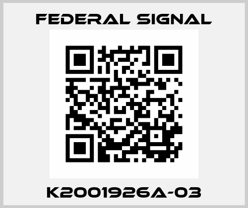 K2001926A-03 FEDERAL SIGNAL