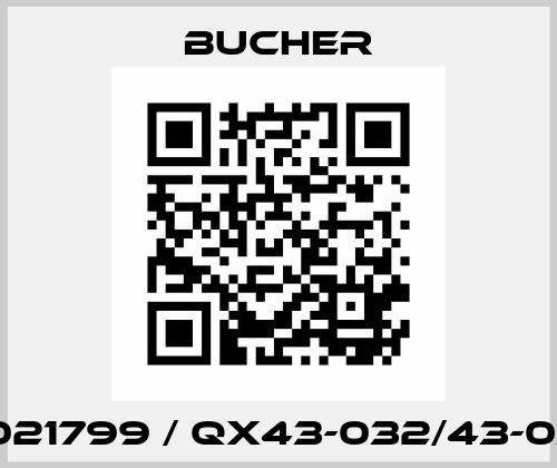 100021799 / QX43-032/43-032R Bucher