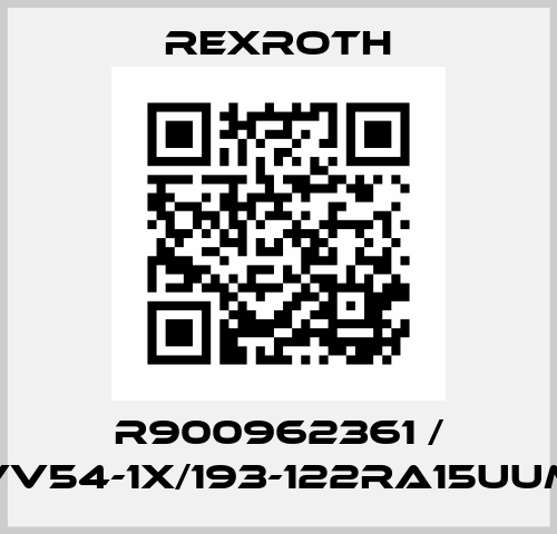 R900962361 / PVV54-1X/193-122RA15UUMC Rexroth