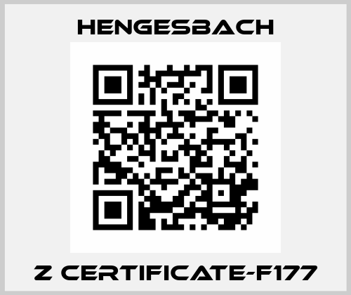 Z certificate-F177 Hengesbach