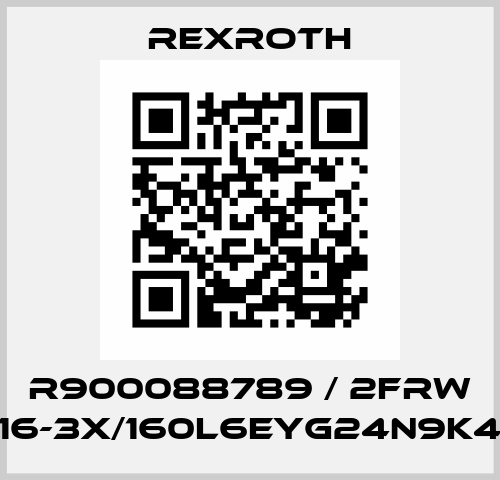 R900088789 / 2FRW 16-3X/160L6EYG24N9K4 Rexroth