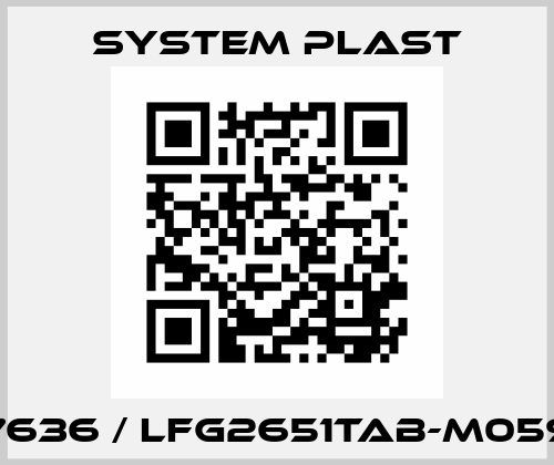 27636 / LFG2651TAB-M0595 System Plast