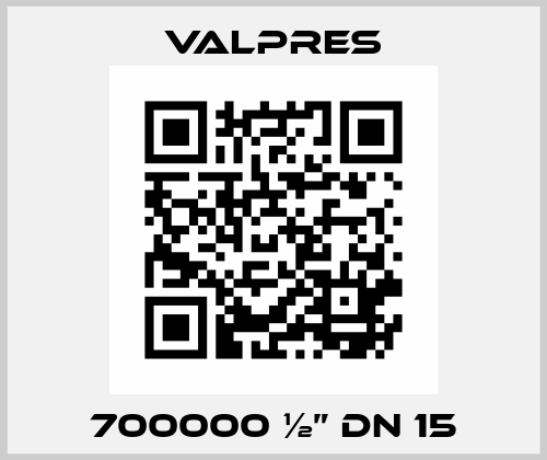700000 ½” DN 15 Valpres