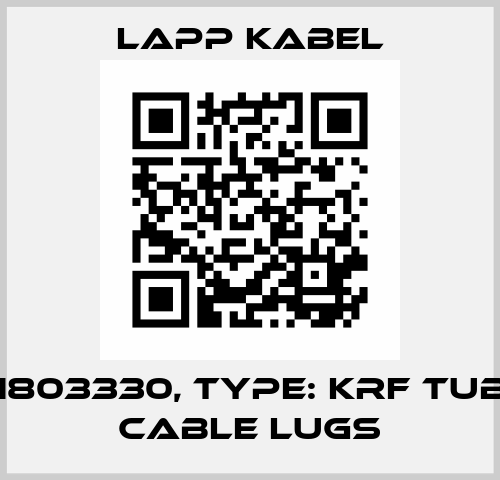 P/N: 61803330, Type: KRF tubular cable lugs Lapp Kabel