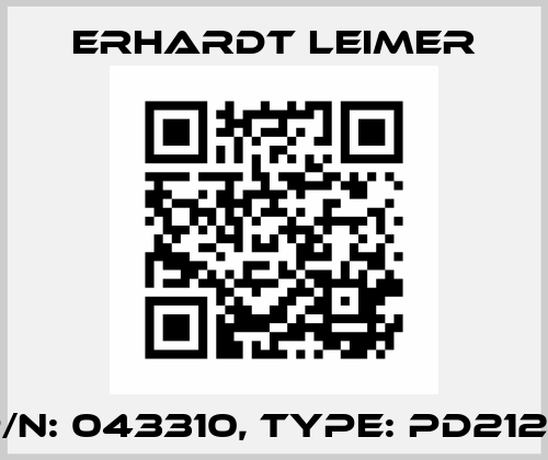 P/N: 043310, Type: PD2125 Erhardt Leimer
