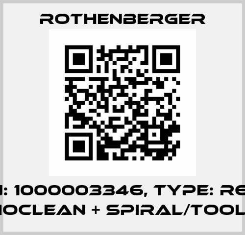 P/N: 1000003346, Type: R600 VARIOCLEAN + SPIRAL/TOOL SET Rothenberger
