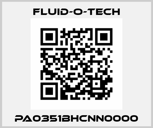 PA0351BHCNN0000 Fluid-O-Tech