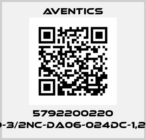 5792200220 (V579-3/2NC-DA06-024DC-1,2-RV4) Aventics