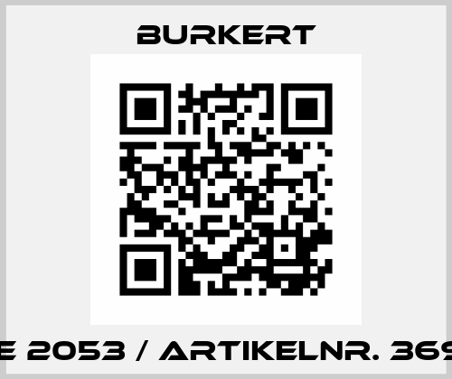 Type 2053 / Artikelnr. 369733 Burkert