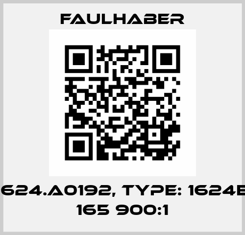 P/N: 1624.A0192, Type: 1624E012S 165 900:1 Faulhaber