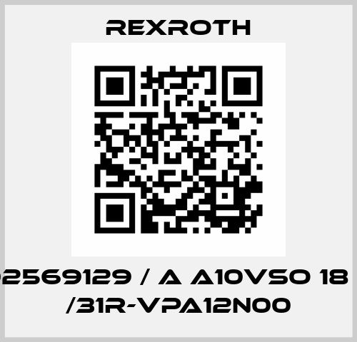 R902569129 / A A10VSO 18 DFR /31R-VPA12N00 Rexroth