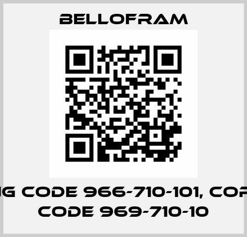 wrong code 966-710-101, correct code 969-710-10 Bellofram