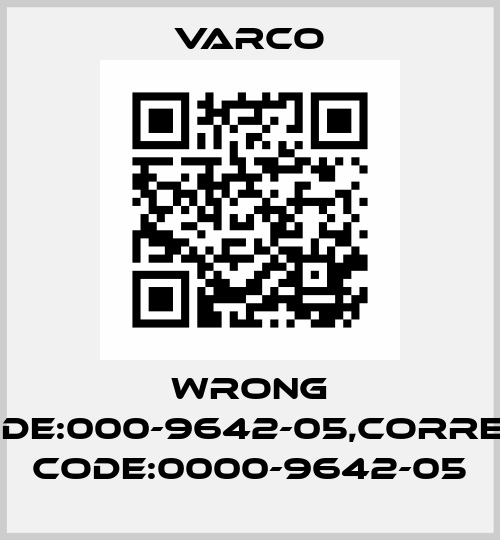 wrong code:000-9642-05,correct code:0000-9642-05 Varco