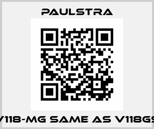 V118-MG same as V118GS Paulstra