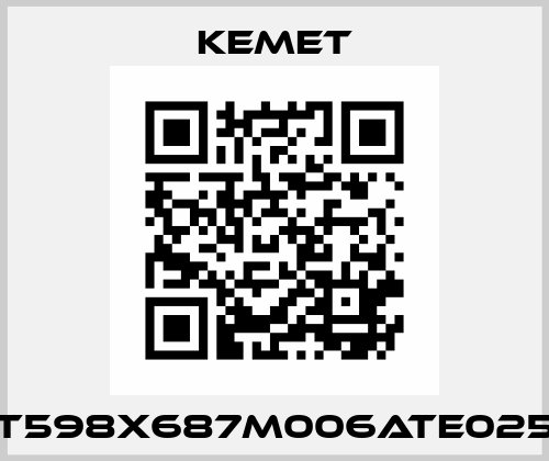 T598X687M006ATE025 Kemet