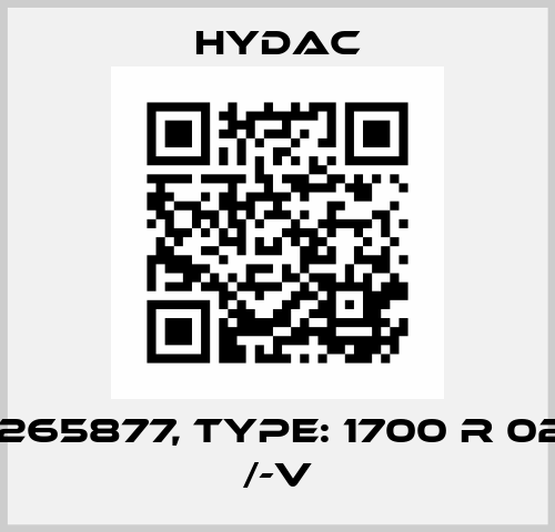 P/N: 1265877, Type: 1700 R 020 ON /-V Hydac