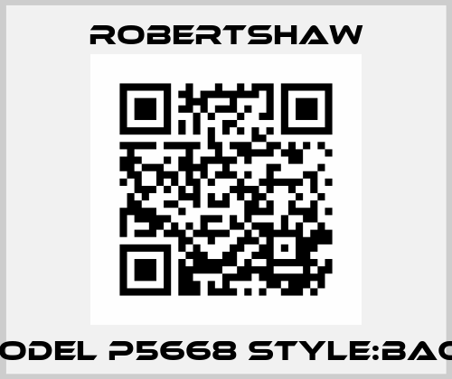 MODEL P5668 STYLE:BACK Robertshaw
