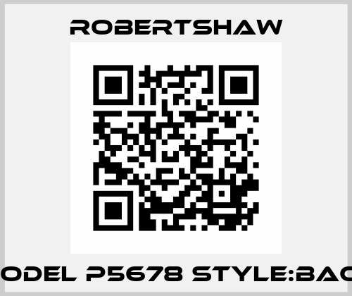 MODEL P5678 STYLE:BACK Robertshaw