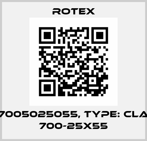 P/N: 87005025055, Type: CLAMPEX 700-25X55 Rotex