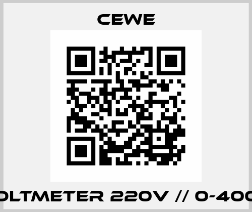 voltmeter 220V // 0-400V Cewe