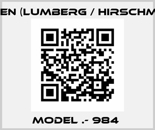 Model .- 984  Belden (Lumberg / Hirschmann)
