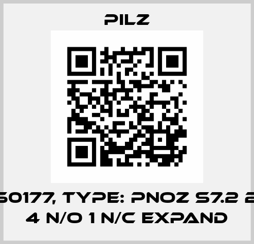 p/n: 750177, Type: PNOZ s7.2 24VDC 4 n/o 1 n/c expand Pilz