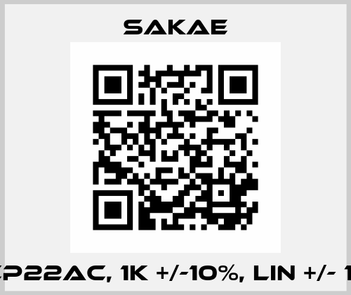 SFCP22AC, 1K +/-10%, Lin +/- 1,0%. Sakae