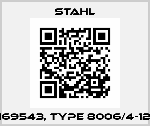 P/N: 169543, Type 8006/4-120-00 Stahl