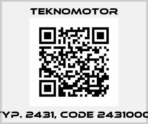 typ. 2431, code 24310001 TEKNOMOTOR