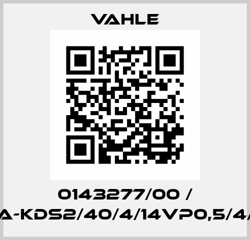 0143277/00 / SA-KDS2/40/4/14VP0,5/4/4 Vahle