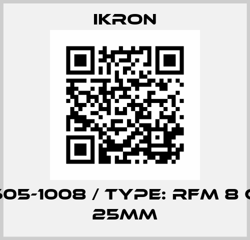PN: 4605-1008 / Type: RFM 8 CV 1/2" 25mm Ikron