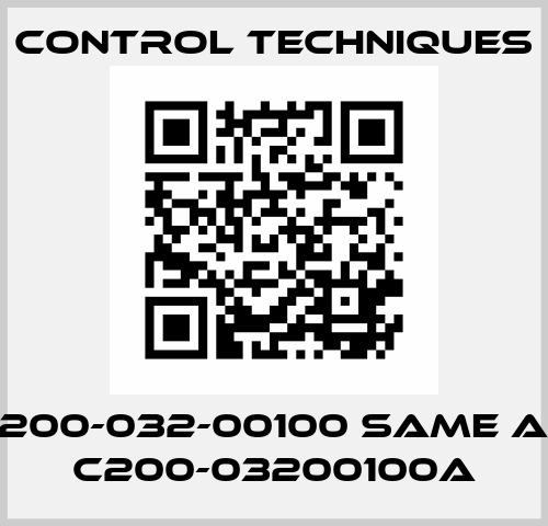 C200-032-00100 same as C200-03200100A Control Techniques