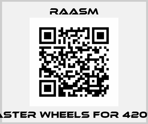 Caster wheels for 42072 Raasm