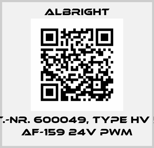 Art.-Nr. 600049, Type HV 500 AF-159 24V PWM Albright
