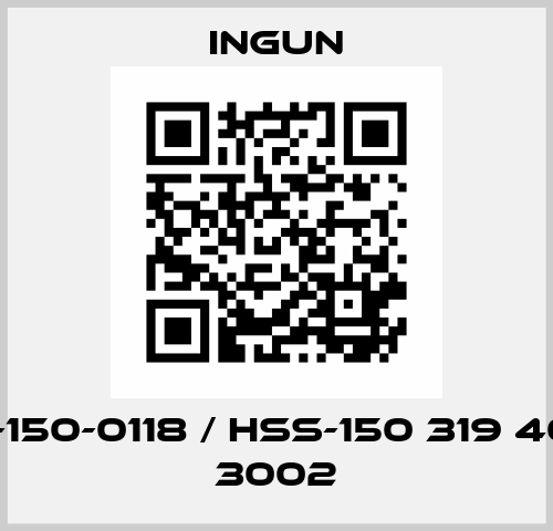 HSS-150-0118 / HSS-150 319 400 A 3002 Ingun