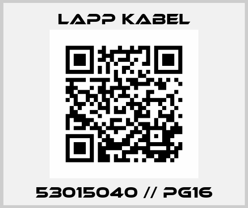 53015040 // PG16 Lapp Kabel