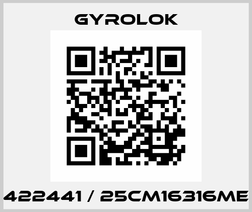 422441 / 25CM16316ME GYROLOK