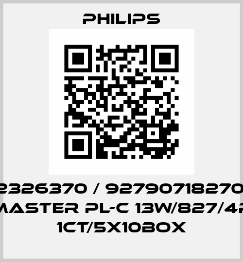 62326370 / 927907182701 / MASTER PL-C 13W/827/4P 1CT/5X10BOX Philips