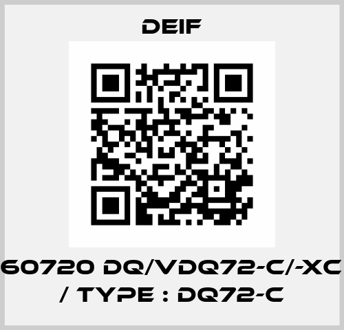 2961060720 DQ/VDQ72-c/-xc (240°) / Type : DQ72-c Deif