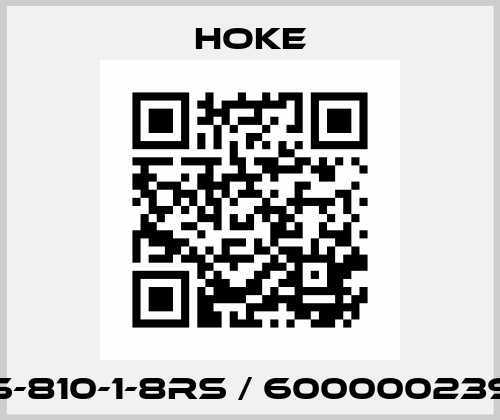 SS-810-1-8RS / 6000002398 Hoke