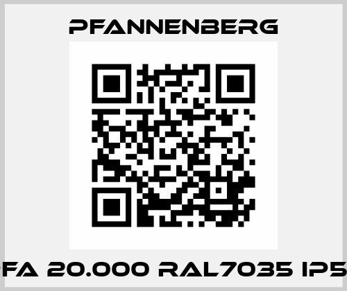 PFA 20.000 RAL7035 IP55 Pfannenberg