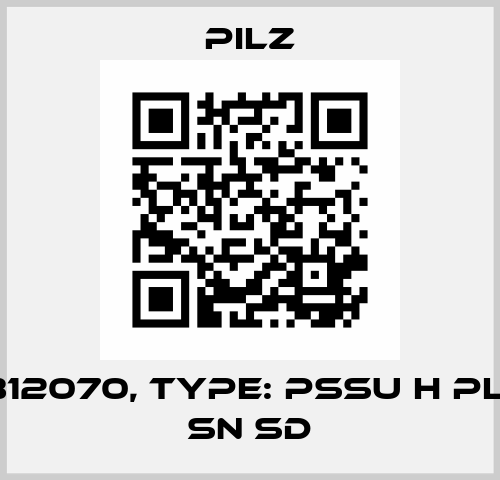 p/n: 312070, Type: PSSu H PLC1 FS SN SD Pilz